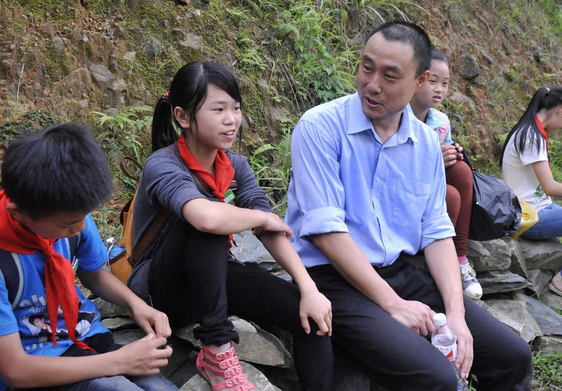 Liu Xinyu, who cares left-behind children